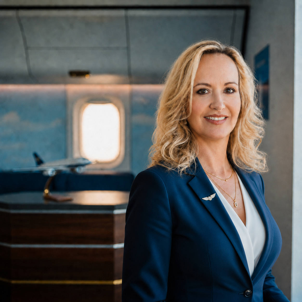 Experte coach PNC dans son studio de formation aviation